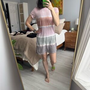 Splendid Pastel Tie-Dye T-shirt Dress